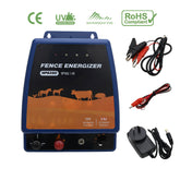 30KM 3.5J Electric Fence Energiser Energizer IPX6 12V Battery 220-240V Adaptor